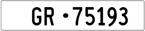 Trailer License Plate